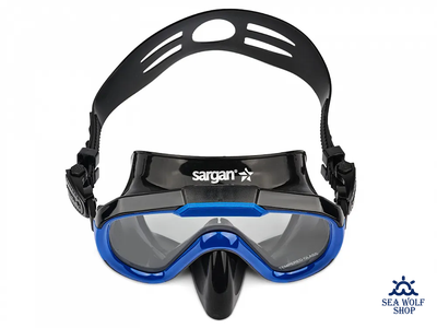 Маска с трубкой Sargan "ДАЙВА-С" черный/синий