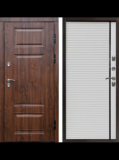 Дверь терморазрыв Премиум орех-Porte White белая