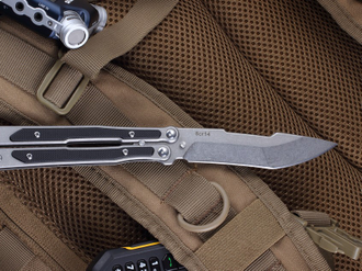 Нож-бабочка MADCAP Black Stonewash