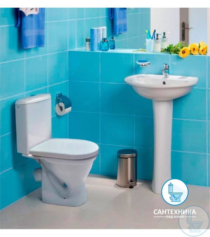 Унитаз SANTEK Алькор косой выпуск с доставкой, демонтажем и установкой