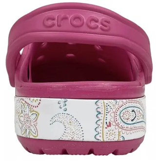 CROCS BAYABAND BANDANA PRINT CLOG РОЗОВЫЕ