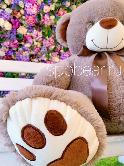 Плюшевый медведь 110 см кофейный Тони