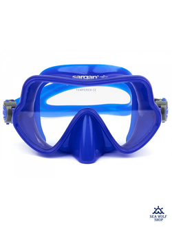 Маска с трубкой Sargan "БАТТЕРФЛЯЙ-М" черно-ярко синий