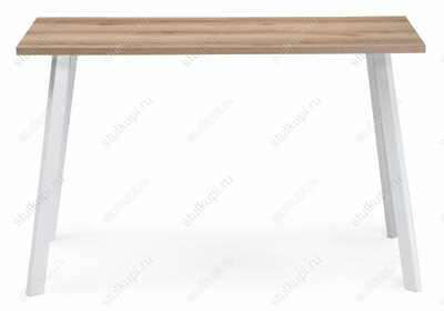 Стол Тринити Лофт 120 25 мм дуб делано светлый / белый матовый