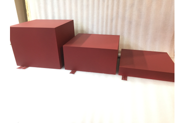 Готовые окрашенные блоки перед упаковкой.