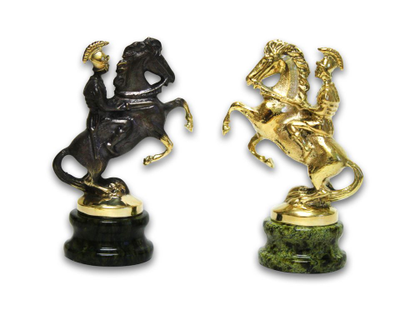 Шахматы "Воины" из камня и бронзы, разные размеры