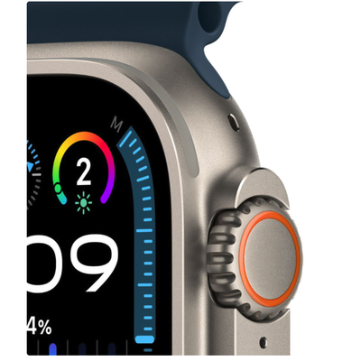 Apple Watch Ultra 2 (2024) 49mm Natural Titanium, Ocean Band, Navy