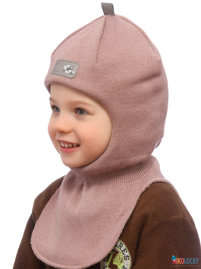Шапка-шлем "NK"   20101-01, цвет пудровый р. 52-54