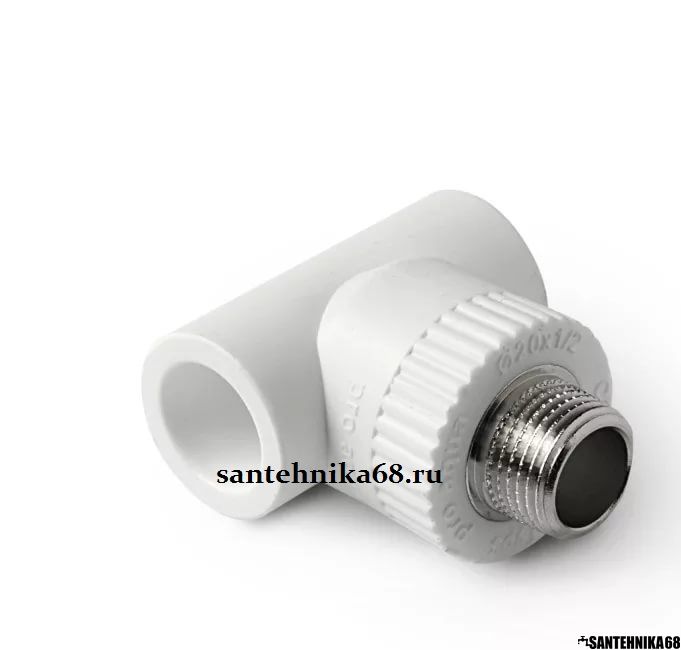 Тройник PP-R комбинированный с наружной резьбой PRO-AQUA 20пп-1/2 20пп ...