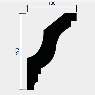 Карниз 1.50.273 - 198*130*2000мм