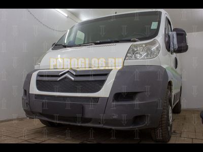 Защита радиатора Citroen Jumper 2006-2014 black верх