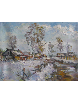 Пейзаж Апрельский день Круглова Ирина