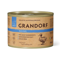 Grandorf (Грандорф) влажный корм (консерва) для собак паштет из утки, 200 г