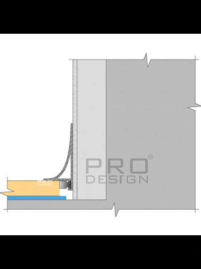 Плинтус Pro Design Corner L 584 Анодированный шампань
