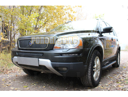 Защита радиатора Volvo XC90 2006-2009 black верх PREMIUM