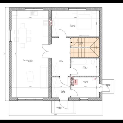 Двухэтажный дом с тремя спальнями 142м² (S92)