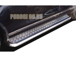 Пороги с накладным листом	d53 для Volkswagen Touareg (2007-2010)