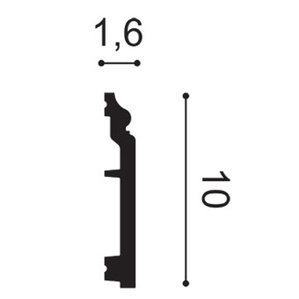 Напольный плинтус гибкий SX173F CONTOUR - 10*1,6*200см