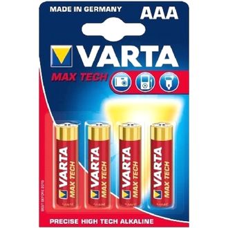 Батарейка AAA щелочная Varta LR3-4BL Longlife Max Power (Max Tech 4703) в блистере 4шт.