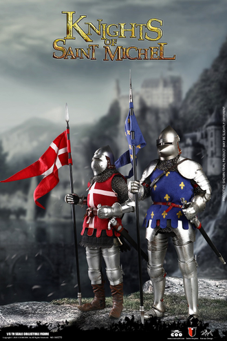 Французский и английский рыцари Столетней войны - комплект из 2 фигур 1/6 scale SERIES OF EMPIRES (DIE-CAST ALLOY) KNIGHTS OF SAINT MICHEL (SE070) - COOMODEL