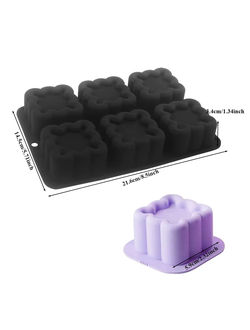 Силиконовая форма для муссовых десертов 17,5*16,5см, 4 ячейки купить в Калининграде