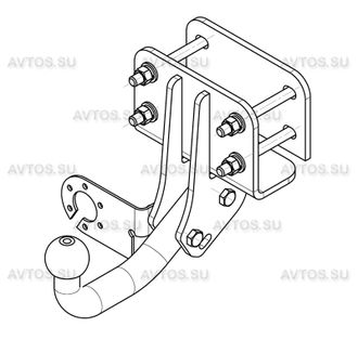 ТСУAvtoS для Toyota Hilux с силовым брусом (2005-2015) TY27