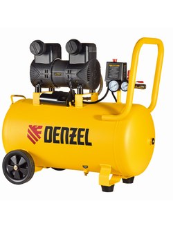 Компрессор безмасл. малошумный DLP-1500/50, 1,5 кВт,50 л, 2850 об/мин, 250 л/мин Denzel