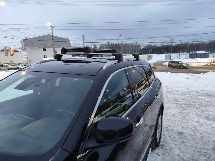 Renault Koleos + Багажная система LUX SCOUT-2+ Лыжные крепления inter