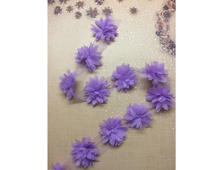 Шифоновые цветы на ленте (цвет фиолетовый)