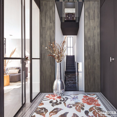 Стеновая панель MEISTER Steel metallic 4078 в интерьере