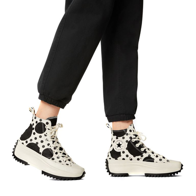 Оригинальные Черно-Белые высокие Converse Run Star Hike Platform Polka Dots A01181C
