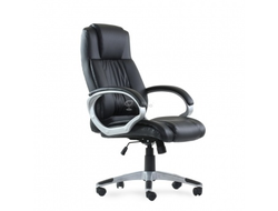 Кресло Barneo K-6 для руководителя черная кожа, газлифт 3кл, PU-X18 купить в Севастополе