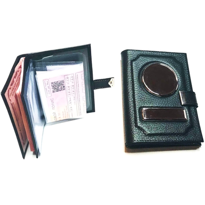 Кожа: ЗЕРНИСТАЯ. Цвет: ЧЁРНЫЙ. Прошивка: ЧЁРНАЯ. Обложка 2в1 на заклёпке. Автодокументы + ПАСПОРТ. Вставки: ЧЁРНЫЕ