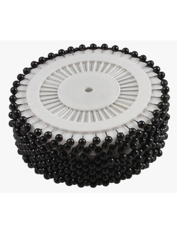 Булавка обметочная Ромашка черная, 38 мм уп. 12 штук