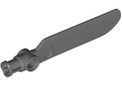 Technic Rotor Blade Small with Axle and Pin Connector End, Dark Bluish Gray (99012 / 4651820 / 6271639)