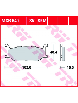 Тормозные колодки TRW MCB640 для Yamaha (Organic Allround)