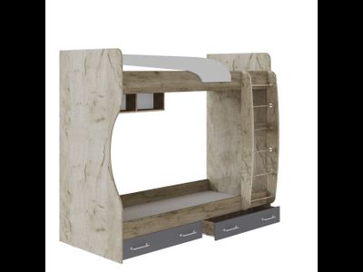 Кровать 2-ярусная Колибри Лофт Детская спальня крафт (ТЭКС)