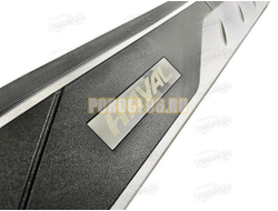 Пороги OEM Style с логотипом для Haval Jolion 2020-