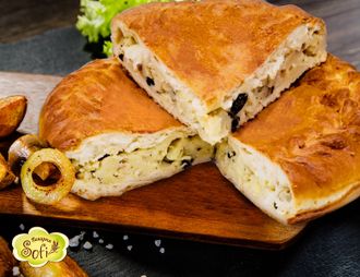 Пирог с картошкой и грибами, 500г