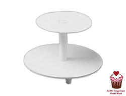 Подставка для торта 2-яр., пластик