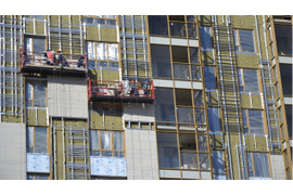 Монтаж вентилируемого фасада панели Москва ВПГ Самолет