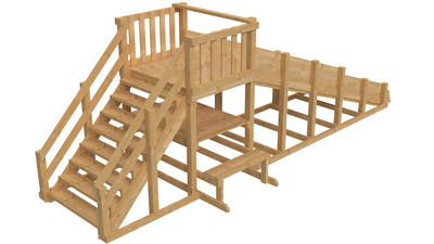 Зимняя деревянная заливная горка Выше Всех Ледянка 1 (масло)