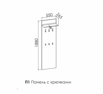КАНА Панель с крючками П1