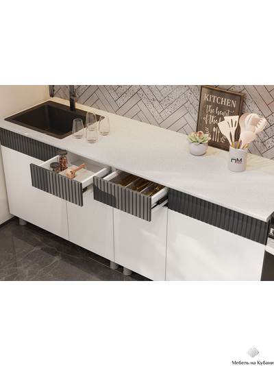 София Графит / Бланж Кухонный гарнитур  200?см