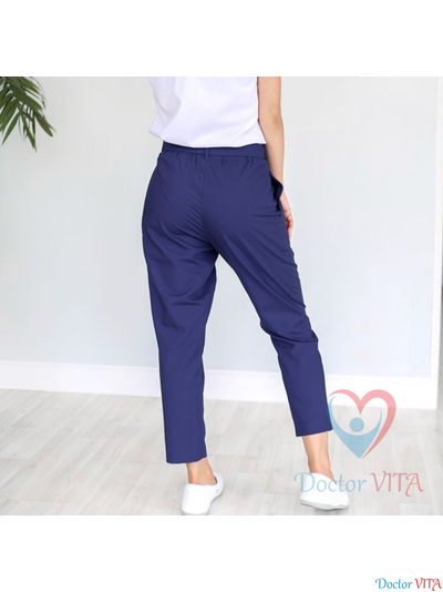 Брюки-бананы DOCLIKE DL216 Ниагара синие