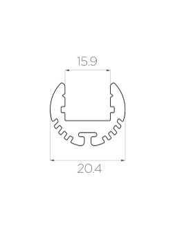Алюминиевый профиль 4L-D17-R ANOD
