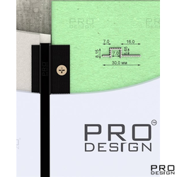 Декоративная рейка Pro Design 615 Черный анодированный