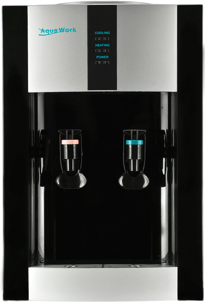 Кулер для воды Aqua Work 16-T/EN черный, с нагревом и компрессорным охлаждением