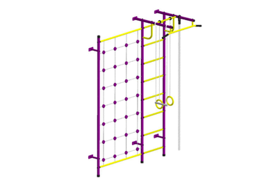 ДСК ПИОНЕР-С3С пурпурный, перекладины желтые