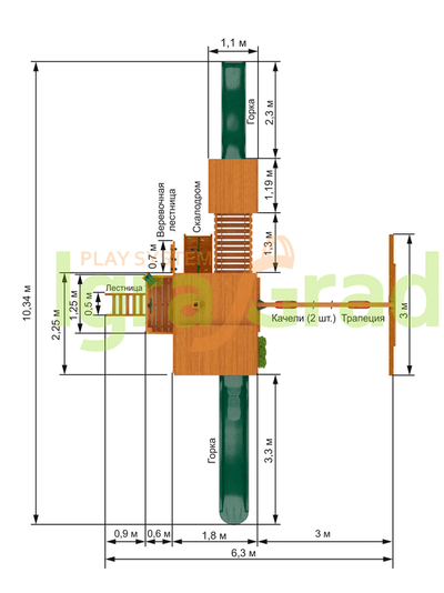 Детская площадка IgraGrad Великан 2 (Макси)